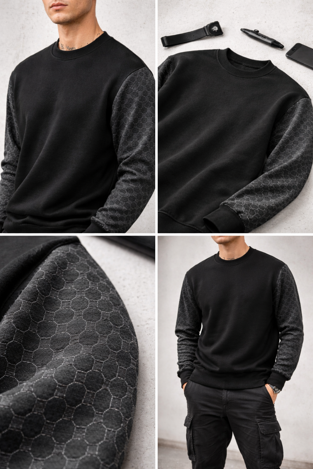 Tech Pattern Crewneck