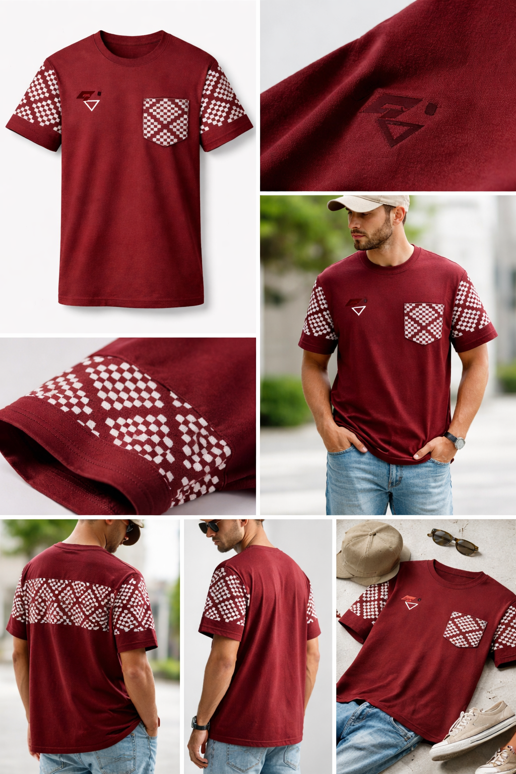 Sahara Grid T-Shirt – Premium Cultural Streetwear – Premium Streetwear Essential