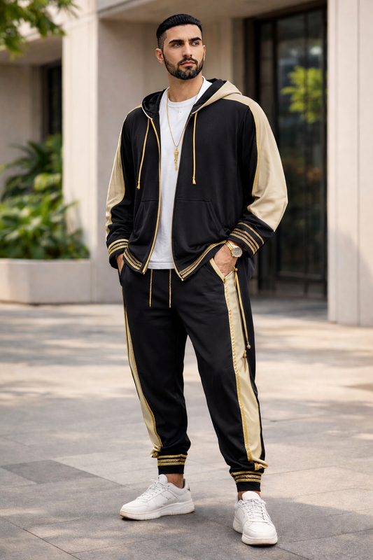 TZ Signature Tracksuit – Black & Gold Edition
