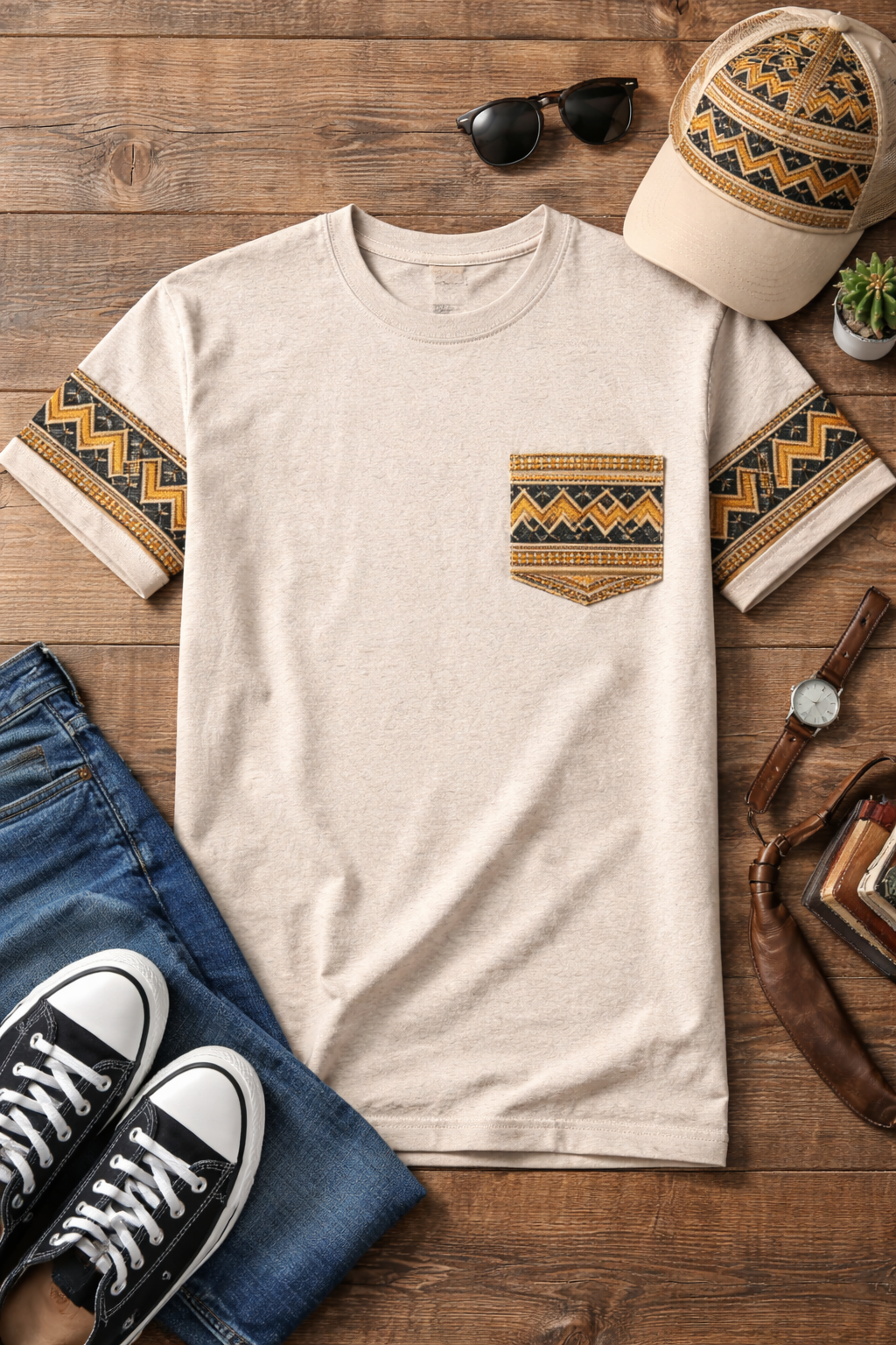 Solar Grid T Shirt - Premium Cultural Streetwear – Premium Streetwear Essential